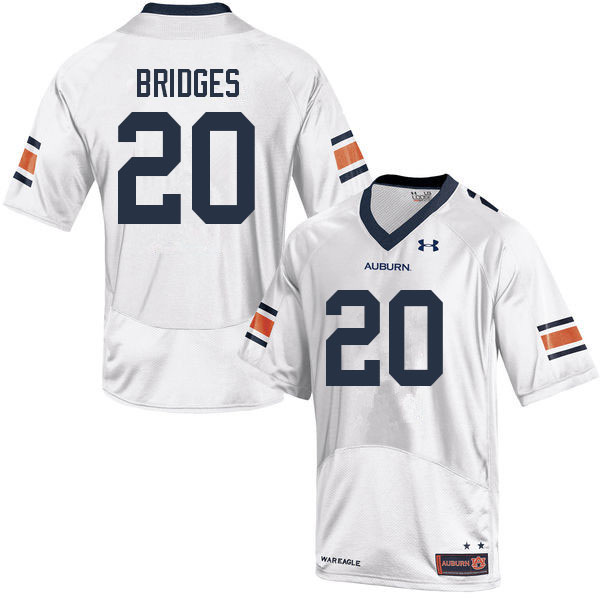 Men #20 Cayden Bridges Auburn Tigers College Football Jerseys Sale-White